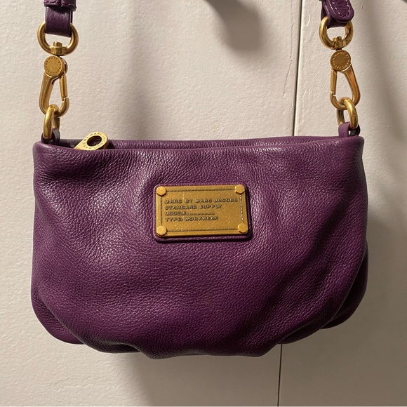 Marc By Marc Jacobs Purple Leather Crossbody Bag - Picture 2 of 10